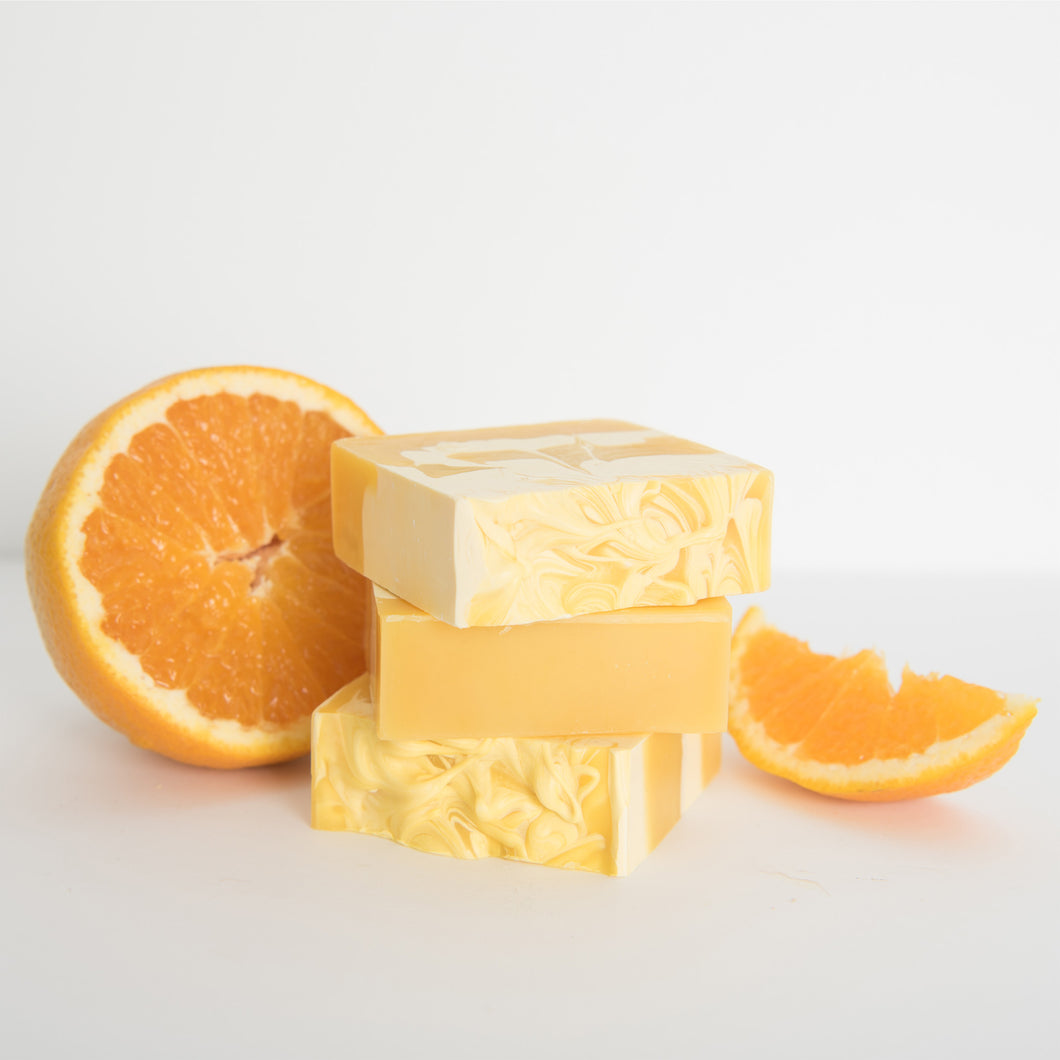 Orange essential oil and bergamot essential oild handmade soap